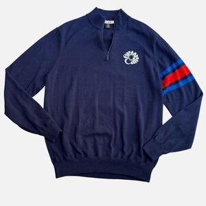 Callaway Legacy Collection Triple Track Blocked Sleeve 1/4 Zip Golf Sweater M